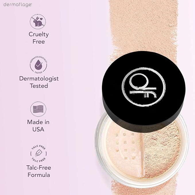 Mineral Powder Foundation for Sensitive Skin Powder Sunscreen with SPF 26 All Natural Ingredients Anti-oxidant protection Made in the Shade by Dermaflage 5g (Porcelain)