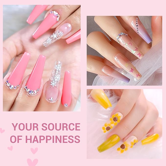SAVILAND Acrylic Nail Kit ? Nails Kit Acrylic Set with Nail Drill Brushes Gel Polish Clear Nails Tips Nail Art Tools Nail Stuff for Starters DIY Christmas Gift