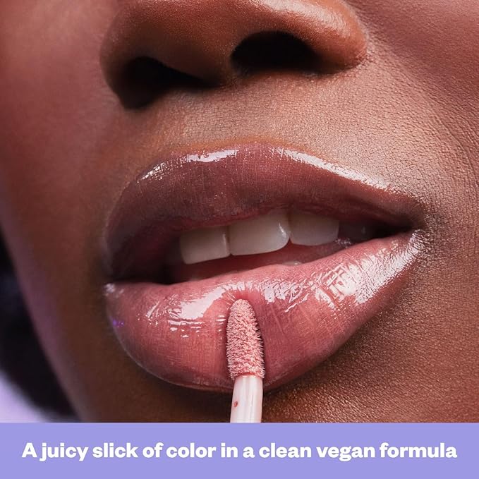 Kosas Wet Lip Oil Gloss - Hydrating Lip Plumping Treatment with Hyaluronic Acid &amp Peptides Non-Sticky Finish (Unbuttoned)