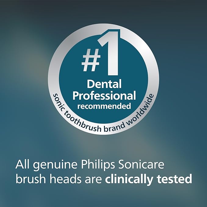 Philips Sonicare W DiamondClean - Genuine Replacement Electric Toothbrush Heads White 4 Pack One Year Supply HX6064/65