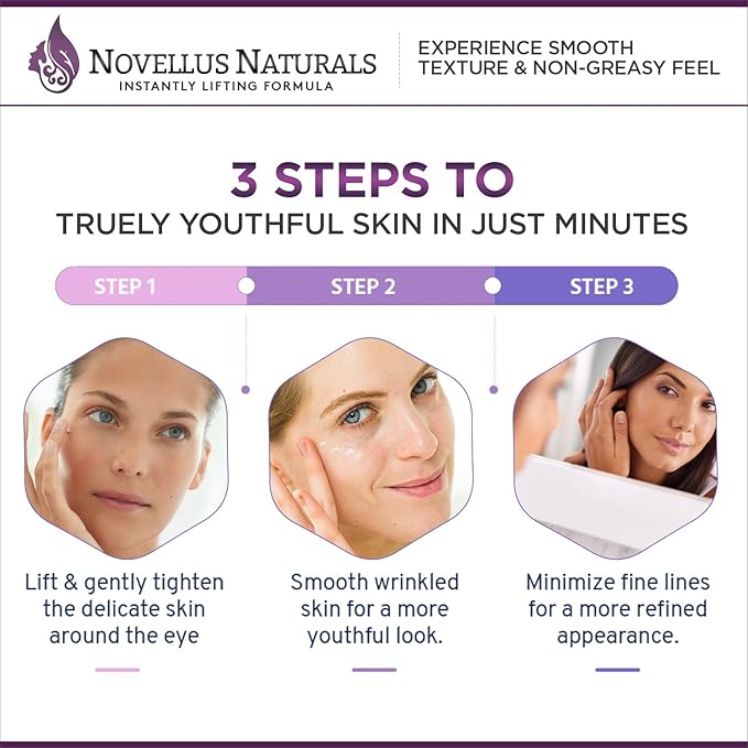 Novellus Naturals- Instant Lifting Formula- Luxury Facial Moisturizer- Anti-Aging Ingredients Designed to Diminish Fine Lines and Wrinkles Even Skintone and Complexion- Extensive Hydration