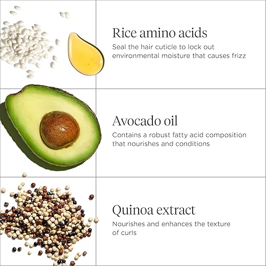 Briogeo Curl Charisma Rice Amino + Avocado Hydrating &amp Defining Mask Hair Mask for Wavy Curly and Coily Hair Deeply Nourishes and Defines Curl Pattern Protein-Free Vegan Cruelty-Free