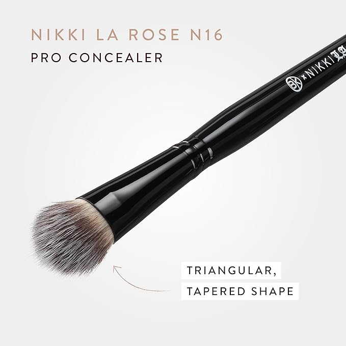 BK BEAUTY - NIKKI LA ROSE N16 PRO CONCEALER BRUSH ? Precision Blending for Under-Eye &amp Spot Concealing Flawless Coverage Without Streaks