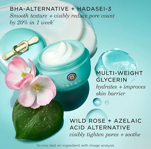 TATCHA The Water Cream | Cream Moisturizer for Face Optimal Hydration For Pure Poreless Skin