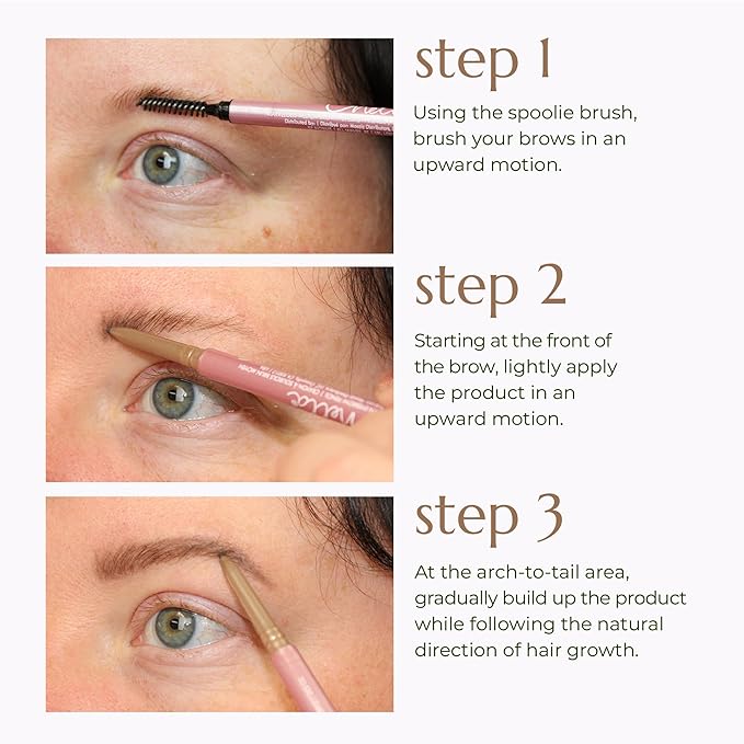 Chella Eyebrow Pencil ? Easy-to-Use Brow Definer for Shaping Filling &amp Blending ? Long-Wear Grey Eyebrow Pencils for Women with Precise Tip (Grey)
