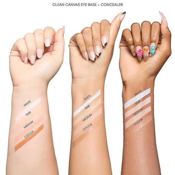 Gerard Cosmetics Clean Canvas Medium Eye Concealer and Base Smudge Proof Makeup Primer and Eyeshadow Base Made in the USA Vegan Formula Cruelty Free