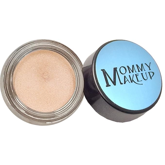 Mommy Makeup Any Wear Creme Eyeshadow - Waterproof Crease-Proof Long Lasting High Pigment Oil-free - Cream to Powder for Eyes Cheeks &amp Lips (Champagne on Ice)