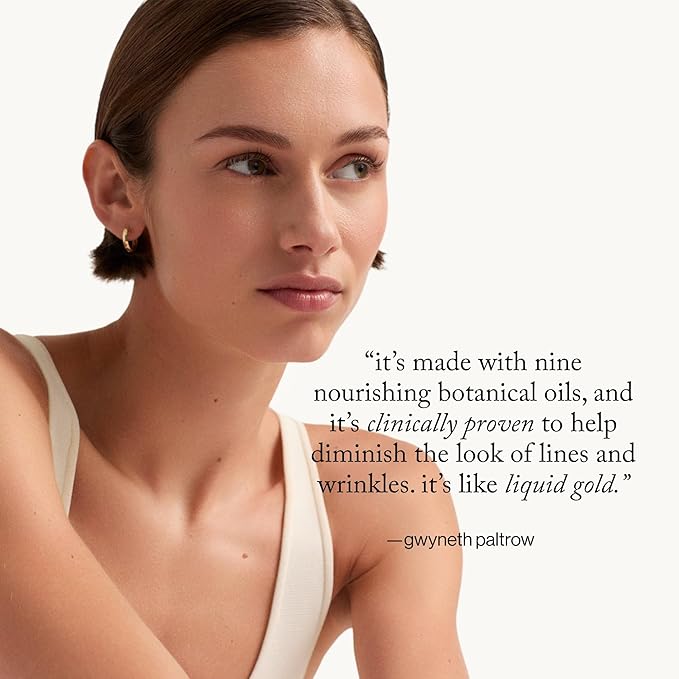 goop Beauty Nutrient Face Oil | Anti Aging Moisturizer for Smooth Skin Texture &amp Wrinkles | Bakuchiol Cacay &amp Organic Amla | 1 fl oz