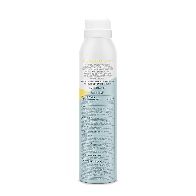 Superfood + Vitamin E Lightweight Sun Protection Spray SPF 30 | Skincare Inspired Suncare for Healthy Skin + Sunny Living | Everyday + All Activity Protection