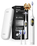 Electric Toothbrush with AI Smart Screen for Adults Kids | 150-Day Battery Real-Time Brushing Map | Whitening Mode 3-Min Timer Travel Case | Family Sonic Electric Tooth Brush (G5S White)