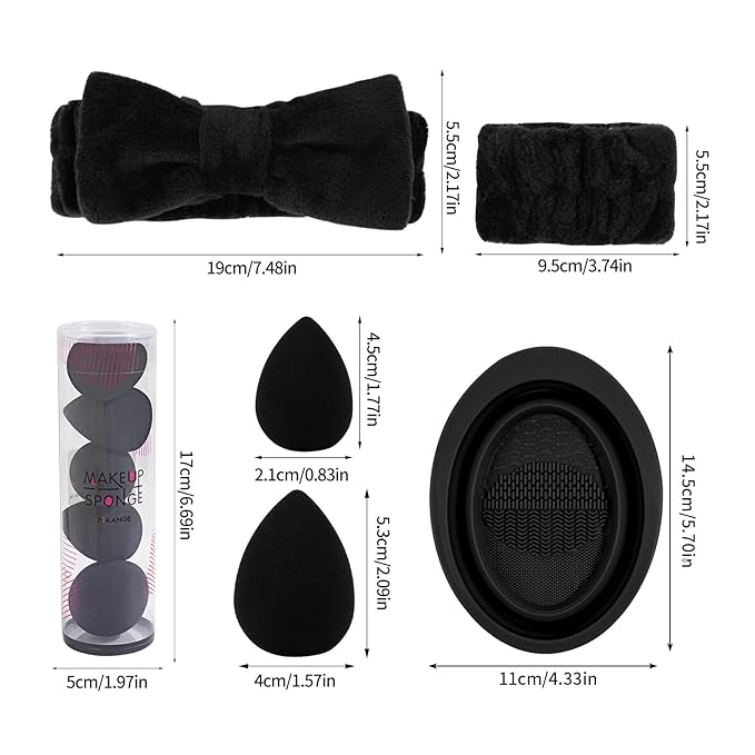 MAANGE Makeup Brushes 30 Pcs Makeup Kit Multi-functional Makeup Tool Set with 20 Pcs Makeup Brush Foundation Brush Make up Brushes Set with BagBlack