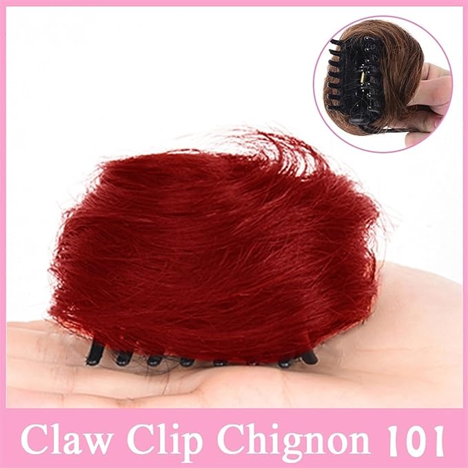 Messy Bun Hair Piece for Women Space Buns Hair Pieces Mini Claw Clip in Hair Bun Messy Cat Ears Hair Bun Extension Synthetic Donut Wig Accessory Updo Hairpieces for Women Girls Fake Hair Accessorie