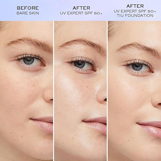 Lanc?me UV Expert Defense SPF 50+ Primer &amp Moisturizer | 3-in-1 Facial Sunscreen with Broad Spectrum Protection | Lightweight Hydrating Non-Greasy Aquagel Texture