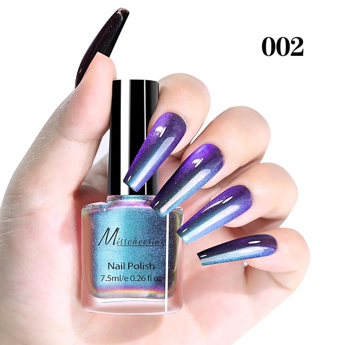 Major Dijit 10 Colors Cat's Eye Nail Polish Set 7.5ml/Bottle - Easy to Create 3D Glitter Effect - Long Lasting and Fast Drying - Salon Level Nail Art Experience