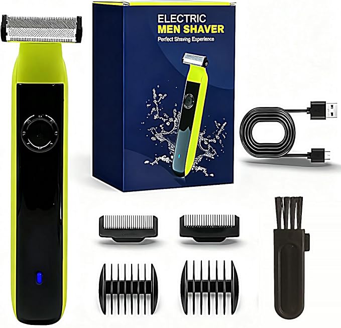 2025Beard &amp Body Hair Trimmer for Men [All-in-One] USB-C Fast Charging Adjustable CombGroin &amp Ball Hair Painless Electric Shaver Travel Razors Dry Cordless Foil ShaversLow Noise