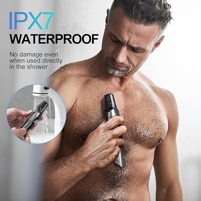 Beard Trimmer for Men - 14 Piece Professional Mens Grooming Kits Multi Beard Kit for Beard face Nose Ear Hair Trimmer Hair Clippers IPX7 Wet &amp Dry Use 210 Mins Mustache Trimmers Men Gifts (Black)