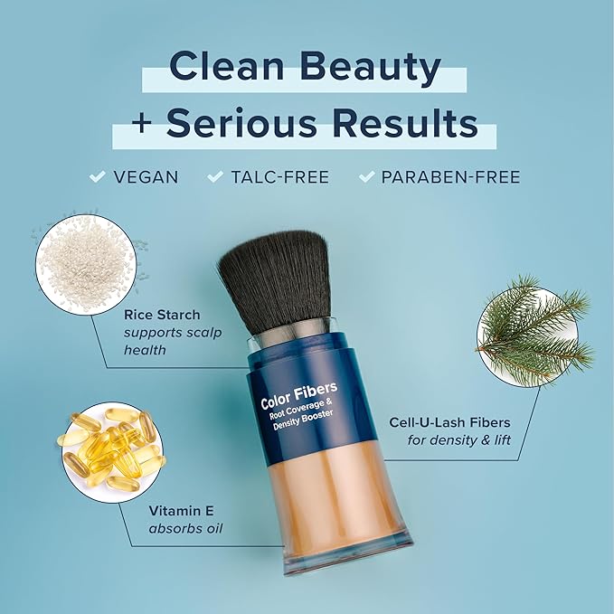 TRUHAIR Color Fibers Root Coverage and Density Booster Refill | Quick-Apply Touch Up Hair Color | Natural Matching Gray Hair Cover Up - 11 Colors Available (Medium Brown)