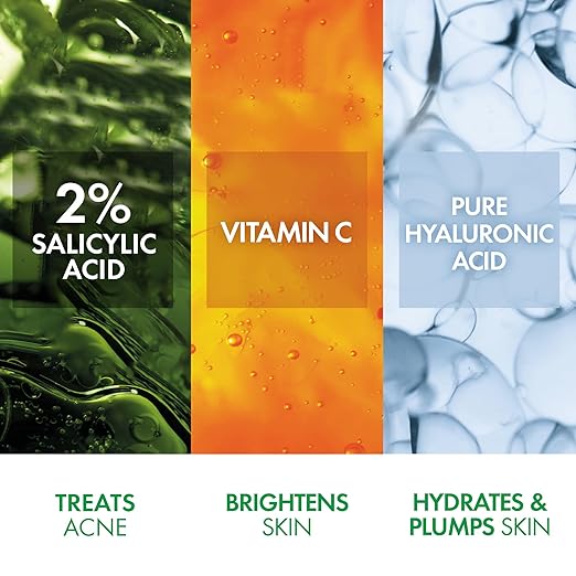 VICHY Normaderm Acne Control Daily Moisturizer Oil Free Acne Moisturizer For Face Max Strength 2% Salicylic Acid + Hyaluronic Acid + Vitamin C Targets Blackheads Blemishes &amp Enlarged Pores