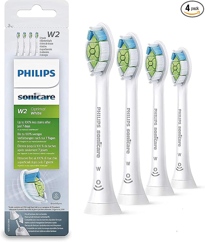 Philips Genuine Sonicare White Replacement Brush Heads Pack of 4