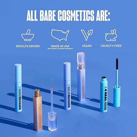 Babe Original Lash Serum - Fuller &amp Longer Looking Eyelashes Advanced Lash Enhancing Treatment for Natural Lashes Extensions &amp Eyebrows Vegan &amp Cruelty-Free