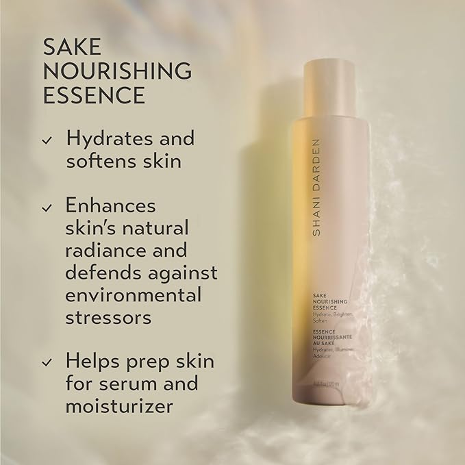 Shani Darden Skin Care Sake Nourishing Essence Facial Essence for Skin Hydration Helps Soften Fortify and Calm Dehydrated and Sensitive Skin 4 Oz