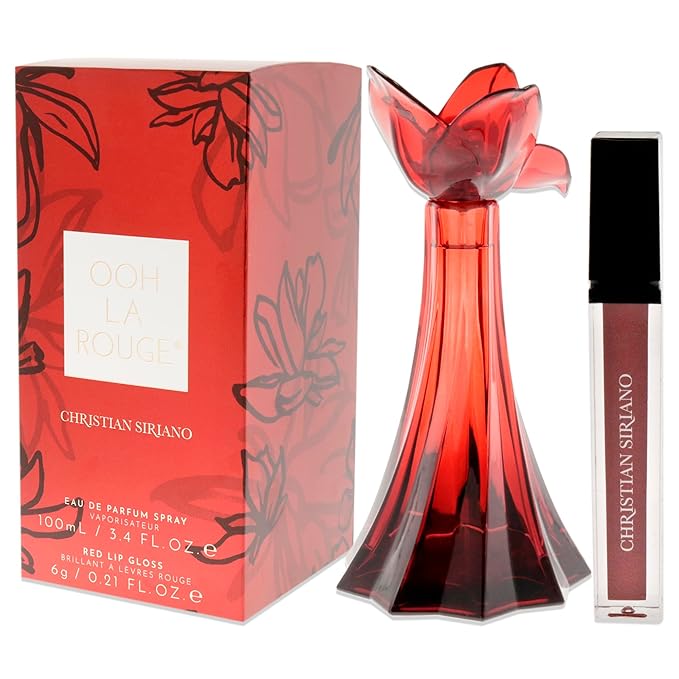 Christian Siriano Ooh La Rouge for Women - 2 Pc Gift Set 3.4 oz EDP Spray 0.21oz Red Lip Gloss