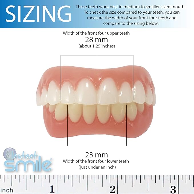 Billy Bob Instant Smile Complete Adult Makeover Kit! Fix Your Smile at Home Within Minutes! Includes Bright White Comfort Fit Flex Upper and Natural Shade Instant Smile Lower.