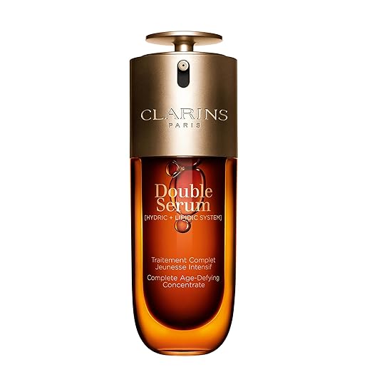 Clarins DOUBLE SERUM | Anti Aging Face Serum | Visibly Firms Smoothes Boosts Radiance and Refines Pores | 24H Hydration | All Skin Types