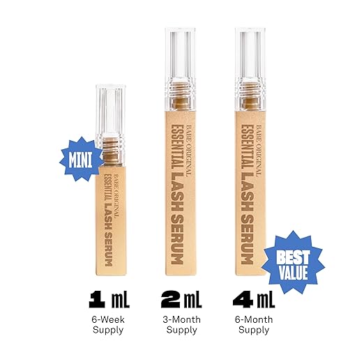 Babe Original Lash Serum - Fuller &amp Longer Looking Eyelashes Advanced Lash Enhancing Treatment for Natural Lashes Extensions &amp Eyebrows Vegan &amp Cruelty-Free