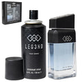 LEG3ND Gift Set - Men's Fragrances Bundle with 3.4oz EDP Spray (Italian Bergamot &amp Patchouli) + 4.0oz All Over Body Deodorant for Men (Amber &amp Cedarwood Blend)