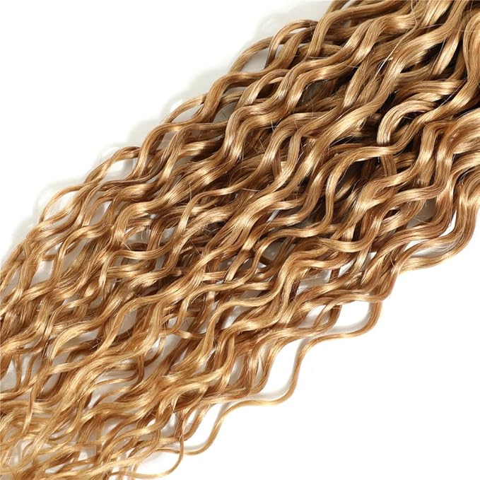 26 28 30 inch #27 Human Hair Bundles Honey Blonde Kinky Curly Bundles LadrXadr Blonde Wet and Wavy Bundle 27 Color