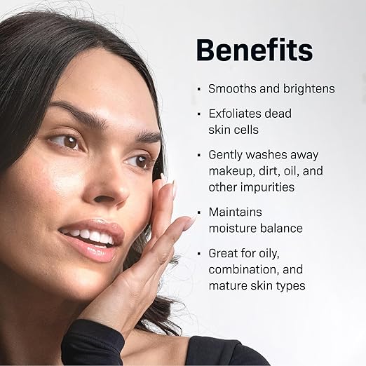 Revision Skincare Brightening Facial Wash Exfoliating Face Cleanser with Vitamin C and Vitamin E