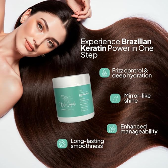I Belli Capelli Venice B-tox Kit Hair B-tox Treatment &amp Argan Oil Mask 250g - B-tox Capilar Para el Cabello Formaldehyde-Free - Anti-Frizz Smoothing (1 B-tox+ 1 Mask)