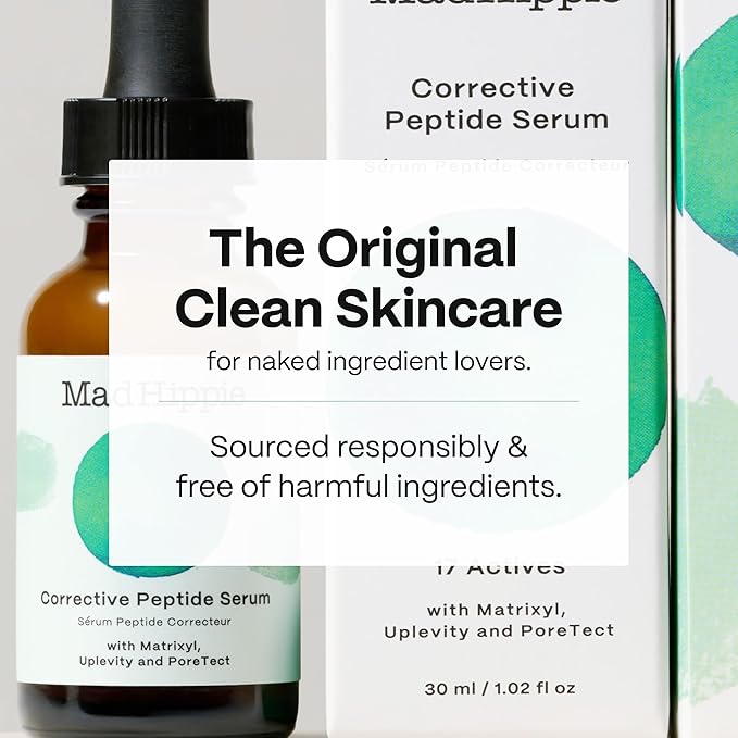 Mad Hippie Corrective Peptide Serum for Face ? Skin-Tightening Collagen Peptides Anti-Wrinkle Essentials 1.02 Fl Oz