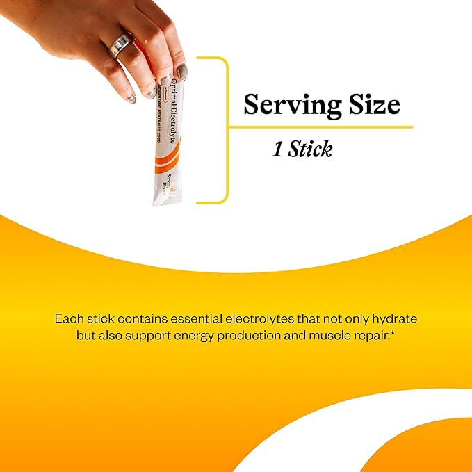 Seeking Health Optimal Electrolyte Sticks - Electrolyte Drink for Hydration Heart &amp Muscle Recovery??Support - Supports active Lifestyle - Vegan Gluten-Free &amp Non-GMO - Orange Flavor 30 Sti