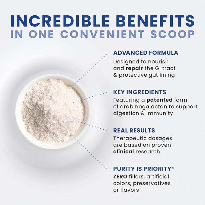Pure Therapro Rx Leaky Gut Defense - Gut Health Supplement with L-Glutamine Licorice Root Extract Marshmallow Root Aloe Leaf Larch Arabinogalactan - Made in USA - 30 Servings Powder