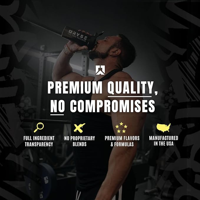 RYSE BCAA Focus Powder - Country Time Lemonade - BCAA Supplement with Electrolytes Natural Caffeine &amp Cognizin Supports for Hydration Recovery Energy and Focus for Men &amp Women - 30 Serving