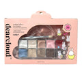 dearcloud Miffy Sky/Shadow - Eye Shadow Palette Makeup with 10 Ultra-Fine Pigments &amp Dual-Ended Eyeshadow Brush ? Korean Beauty Eye Makeup (Artist Bun)