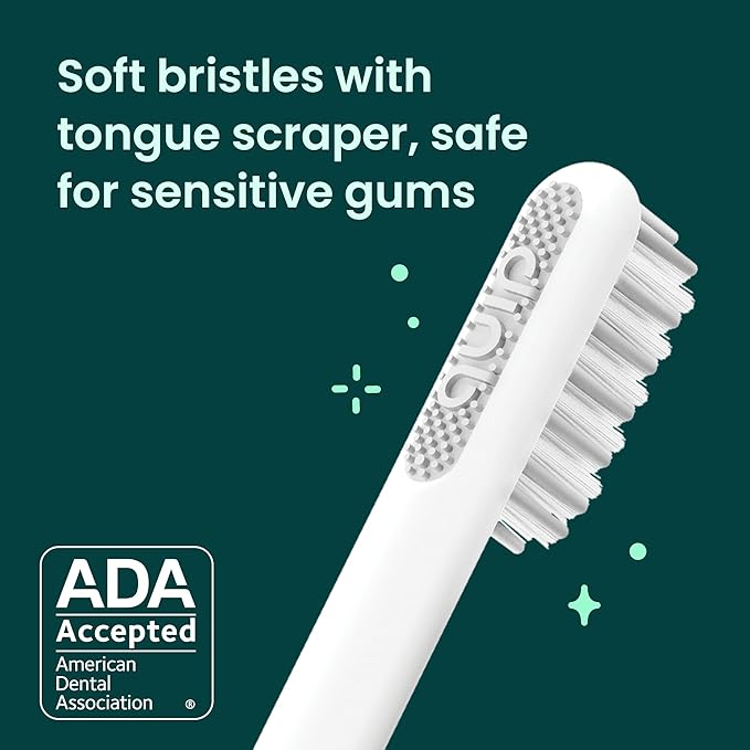 Quip Sonic Toothbrush for Adults with Timer - Includes Extra Brush Head and Travel Cover Mount - Electric Soft Bristle Refill Head Plastic Handle 3 Month Battery Life - Travel Toothbrush - Magenta