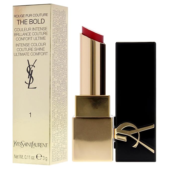 YVES SAINT LAURENT Rouge Pur Couture The Bold Lipstick - 1 Le Rouge for Women - 0.11 oz Lipstick