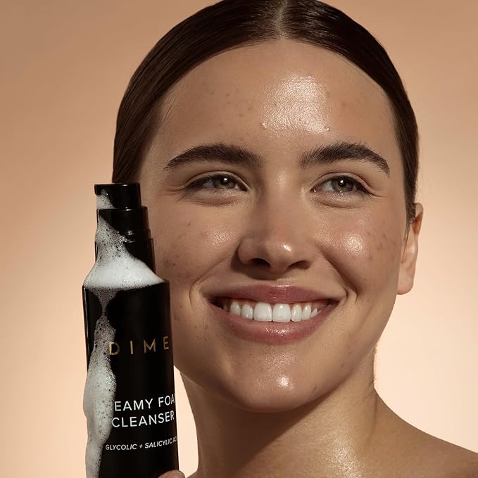 DIME Beauty Creamy Foam Cleanser Foaming Face Wash Daily Salicylic Acid Facial Cleanser for Oily Skin 4 oz / 120 m