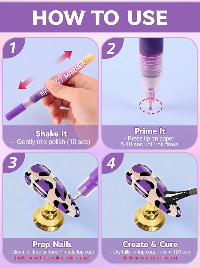 Kalolary 12 Color Nail Art Pens Set Nail Art Markers Polish Pens Nail Point Graffiti Dotting Pen Drawing Painting Liner Brush for DIY Nail Art Beauty Adorn Manicure Tools