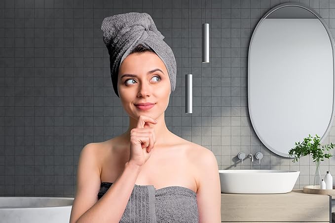 Tens Towels Pack of 4 Extra Large Bath Towels 30 x 60 Inches 100% Cotton Larger &amp Lighter Weight Quicker to Dry Super Soft and Absorbent Perfect for Bathroom Dark Grey