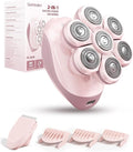 Electric Razors for Women: 2-in-1 Electric Shaver Trimmer for Ladies Flawless Legs &amp Full Body &amp Bikini - Waterproof Wet Dry Shaver w/LED Light &amp Travel Cap - Birthday Gifts for Wife Her
