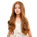 Girls Strawberry Blonde Wig Kids Long Blonde Wavy Curly Wig Child Middle Part Wigs Heat Resistant Synthetic Wigs with Cap