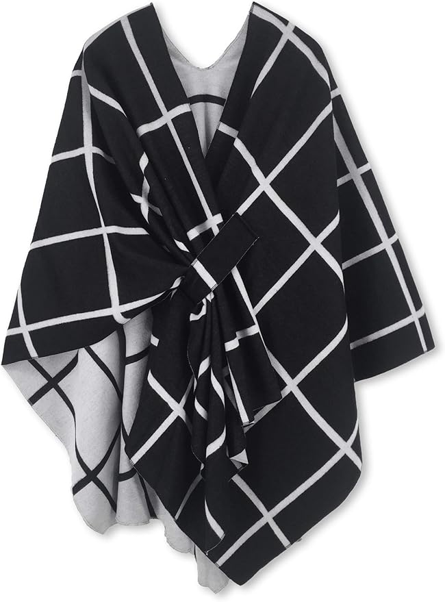 Moss Rose Women's Shawl Wrap Poncho Ruana Cape Open Front Cardigan Shawls for Fall Winter