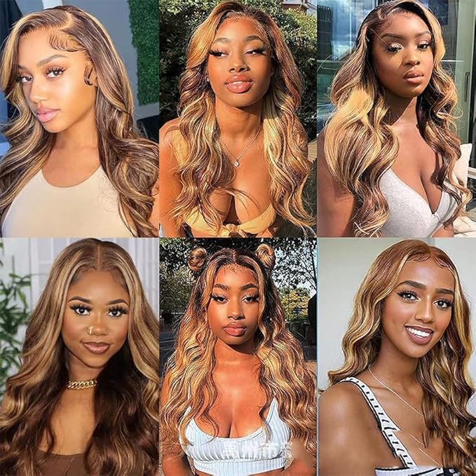 Body Wave Lace Front Wigs Human Hair Pre Plucked 13x4 HD Lace Frontal Wigs Human Hair 180 Density Natural Black Wigs for Women Human Hair Lace Front Wig with Baby (4/27 20 inch)