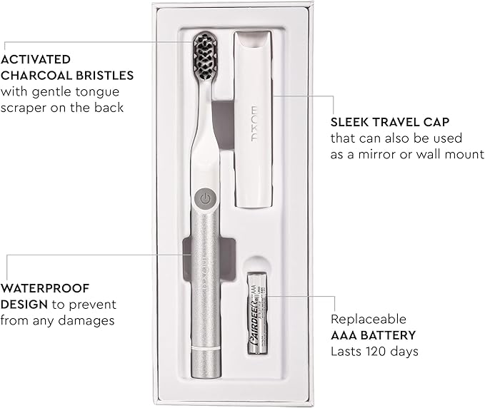 Boka Sonic Electric Toothbrush for Adults 2 pk - 24000 VPM w/Standard &amp Sensitive Modes - Waterproof &amp Up to 120 Battery Life w/Travel Cover &amp Mirror Mount - Automatic Smart Timer Non-Sli