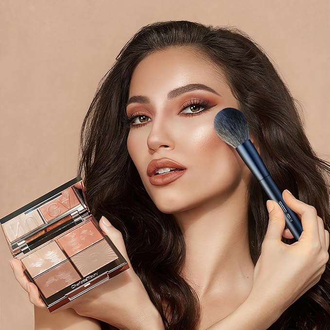 Makeup Brush Set EIGSHOW Professional Makeup Brushes Kit Foundation Powder Concealers Eye Shadows Makeup 15 Piece for Eye Face Liquid Cream Cosmetics Brushes Kit Best Birthday Gift for Women(BLUE)