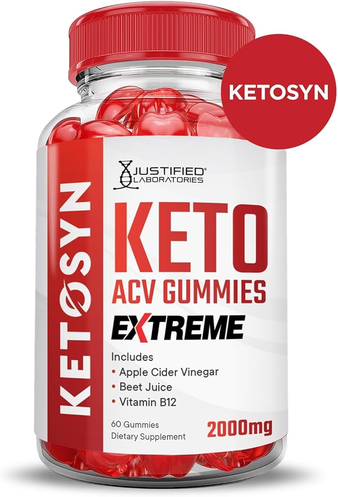 Justified Laboratories (2 Pack Ketosyn Keto ACV Gummies Extreme 2000MG Ketosyn Keto Gummies Apple Cider Vinegar Formulated with Pomegranate Beet Juice Powder B12 Vegan Non GMO 120 Gummys
